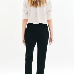 Pantalon droit femme noir