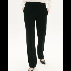 Pantalon droit femme noir