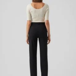 Pantalon droit noir Lana