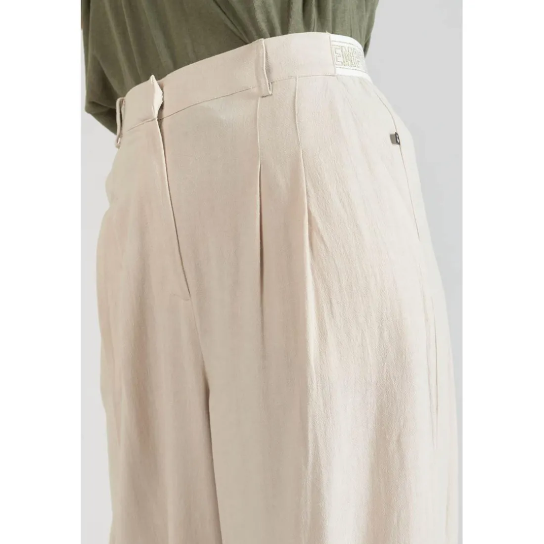 Pantalon droit SAGUA blanc en lin