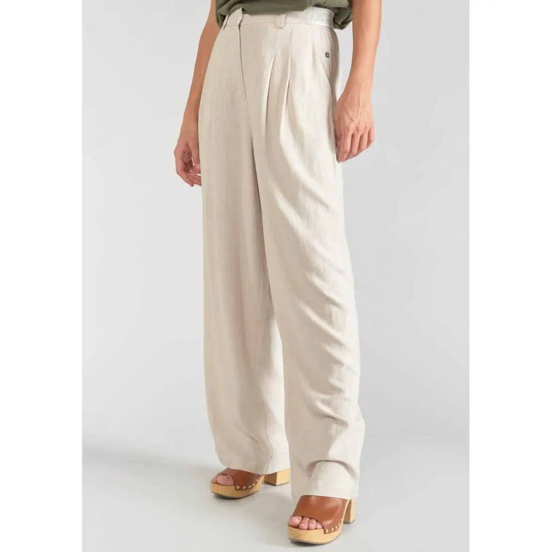 Pantalon droit SAGUA blanc en lin