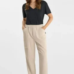 Pantalon droite CORDO beige Queen en coton