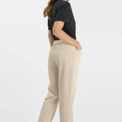 Pantalon droite CORDO beige Queen en coton