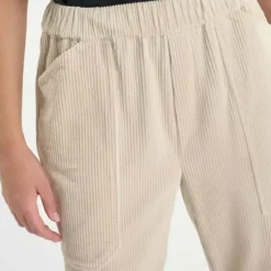 Pantalon droite CORDO beige Queen en coton