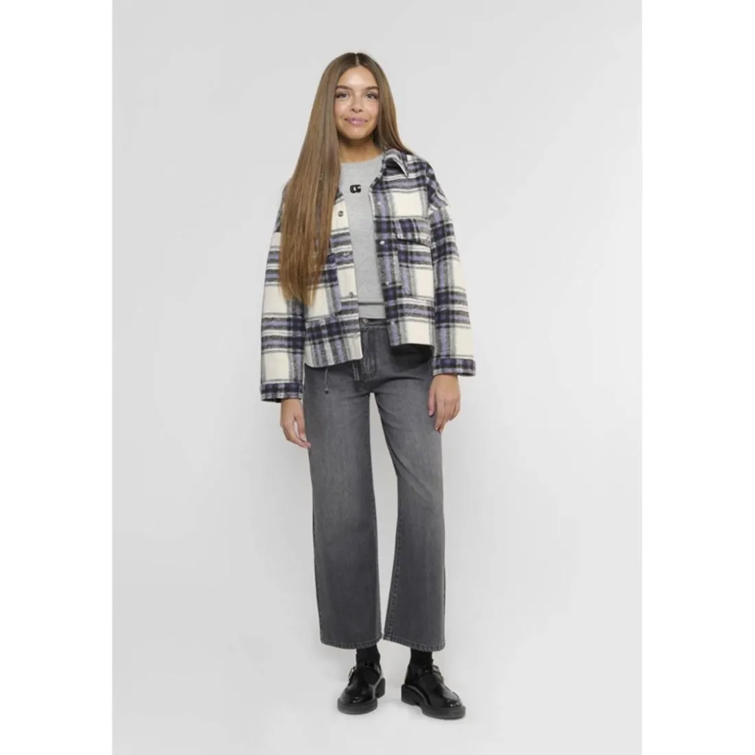 Pantalon droite en jeans ALEXGI gris Kaye