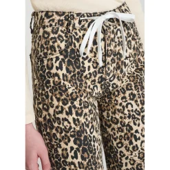 Pantalon droite en jeans marron Zoe