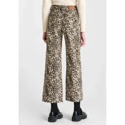 Pantalon droite en jeans marron Zoe