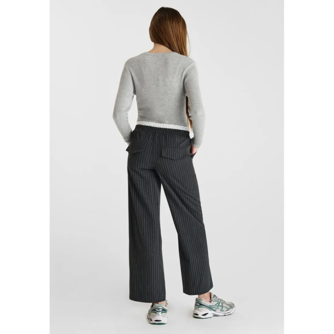 Pantalon droite IONAGI gris Sam