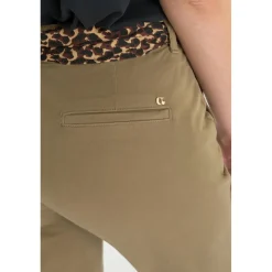 Pantalon droite KRISTIN kaki en coton Yule