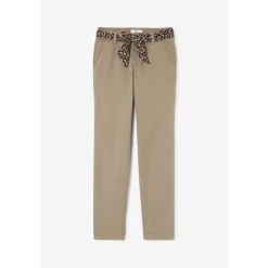 Pantalon droite KRISTIN kaki en coton Yule