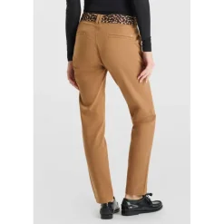 Pantalon droite KRISTIN marron en coton Hana