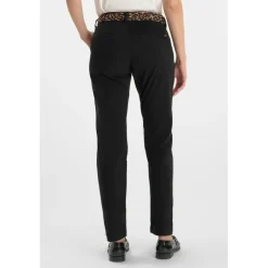 Pantalon droite KRISTIN noir Jade en coton