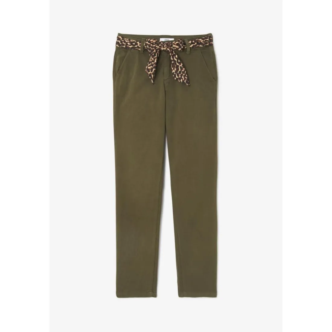 Pantalon droite KRISTIN vert en coton Lucy