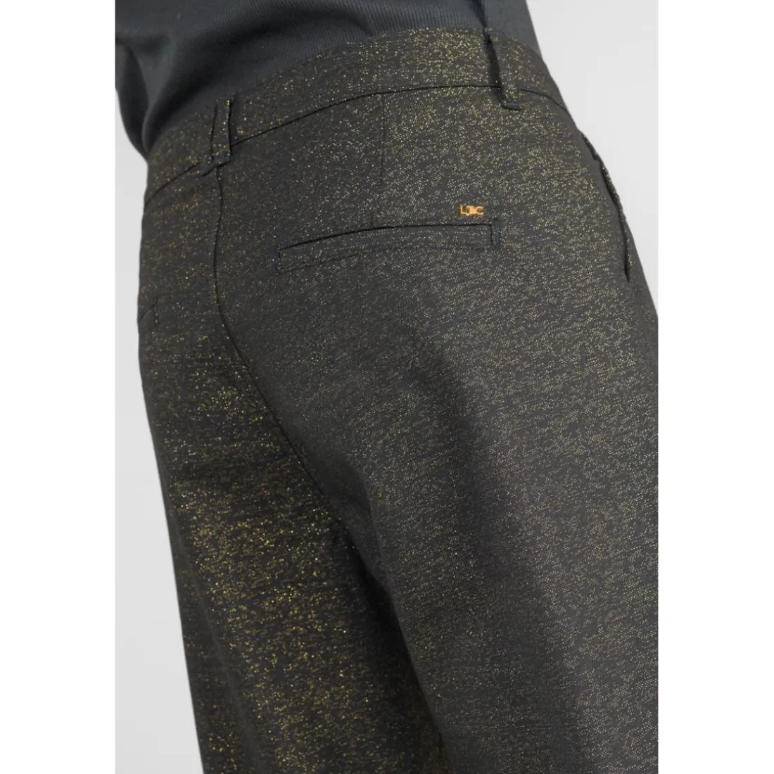 Pantalon droite SPARKLIN noir Lara en coton