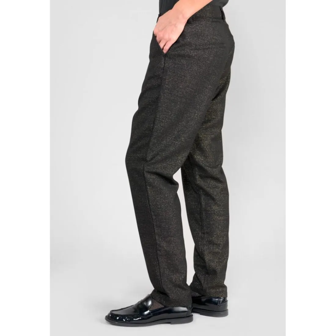 Pantalon droite SPARKLIN noir Lara en coton