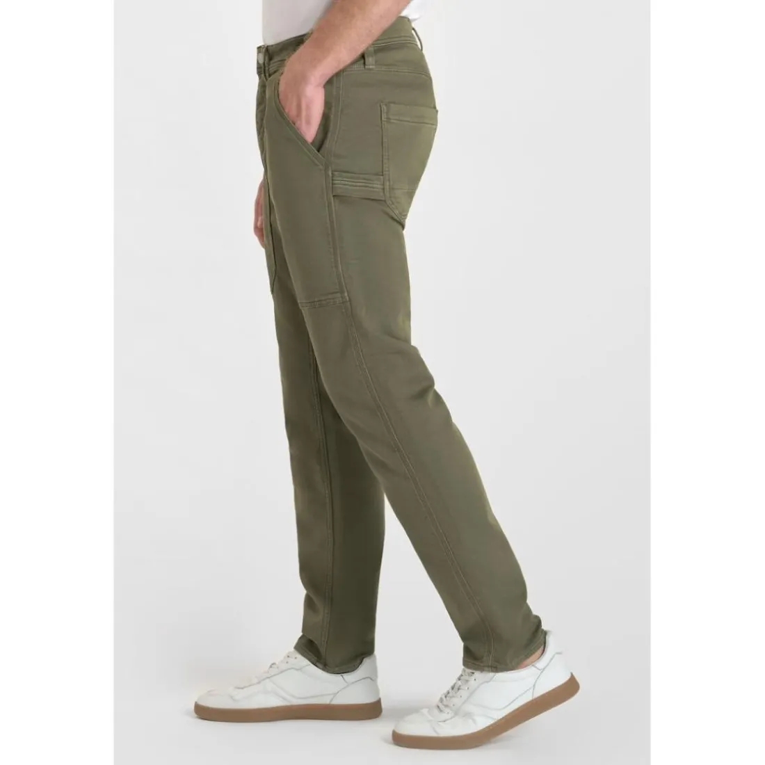 Pantalon droite WORK kaki Ole en coton