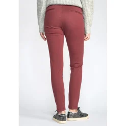 Pantalon dyli bordeaux rouge en coton