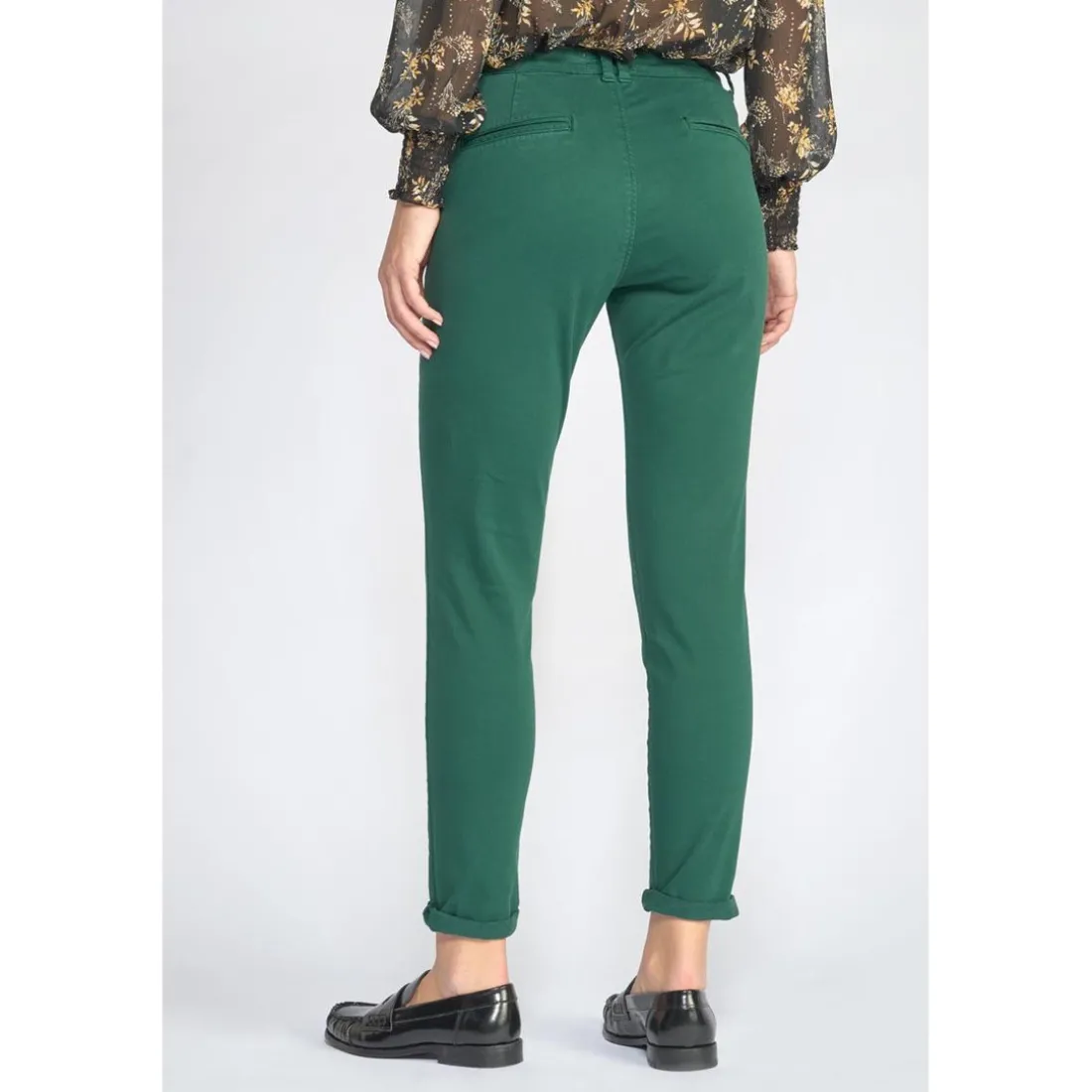 Pantalon dyli vert sapin en coton