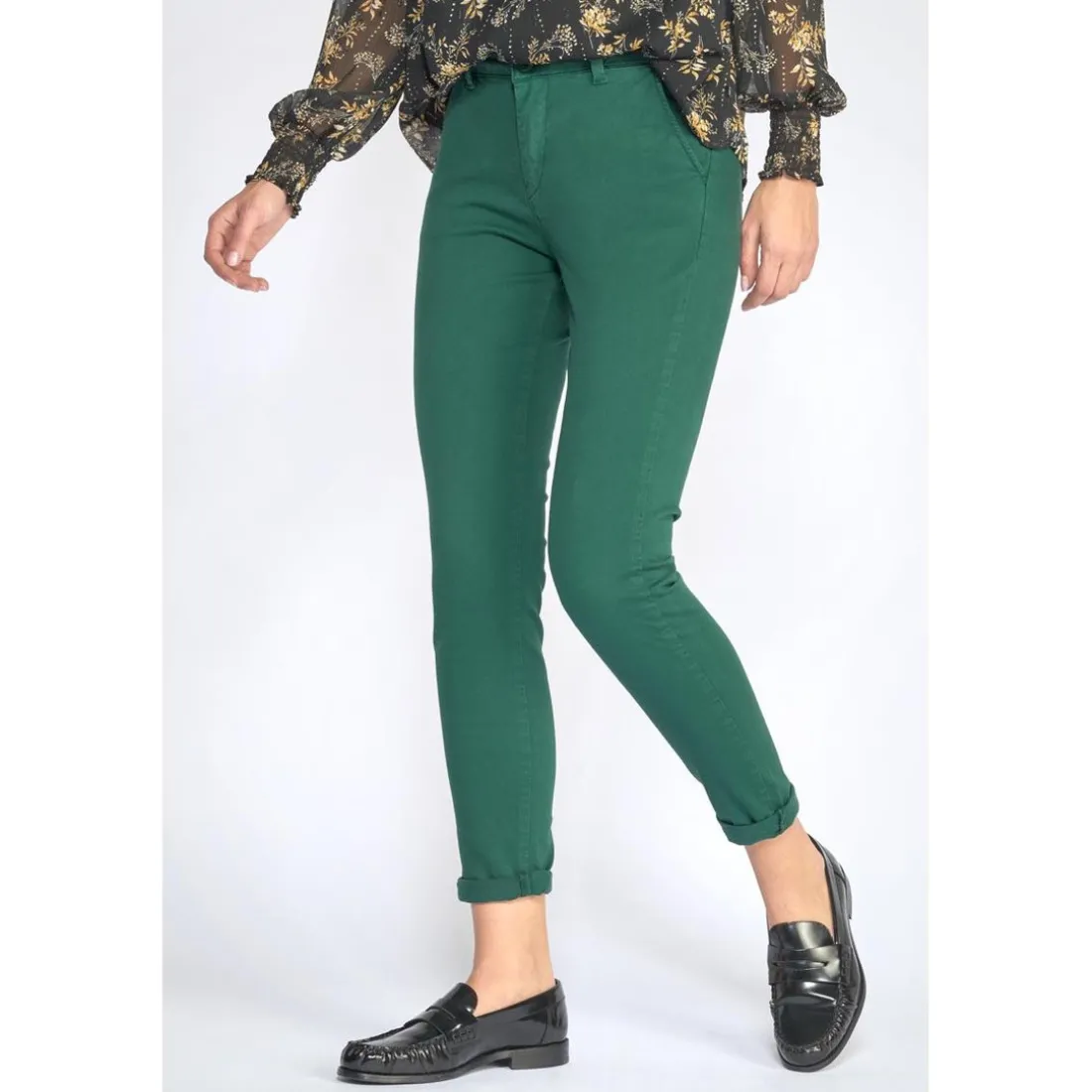 Pantalon dyli vert sapin en coton