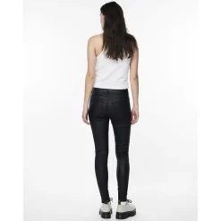 Pantalon en simili-cuir noir Julia
