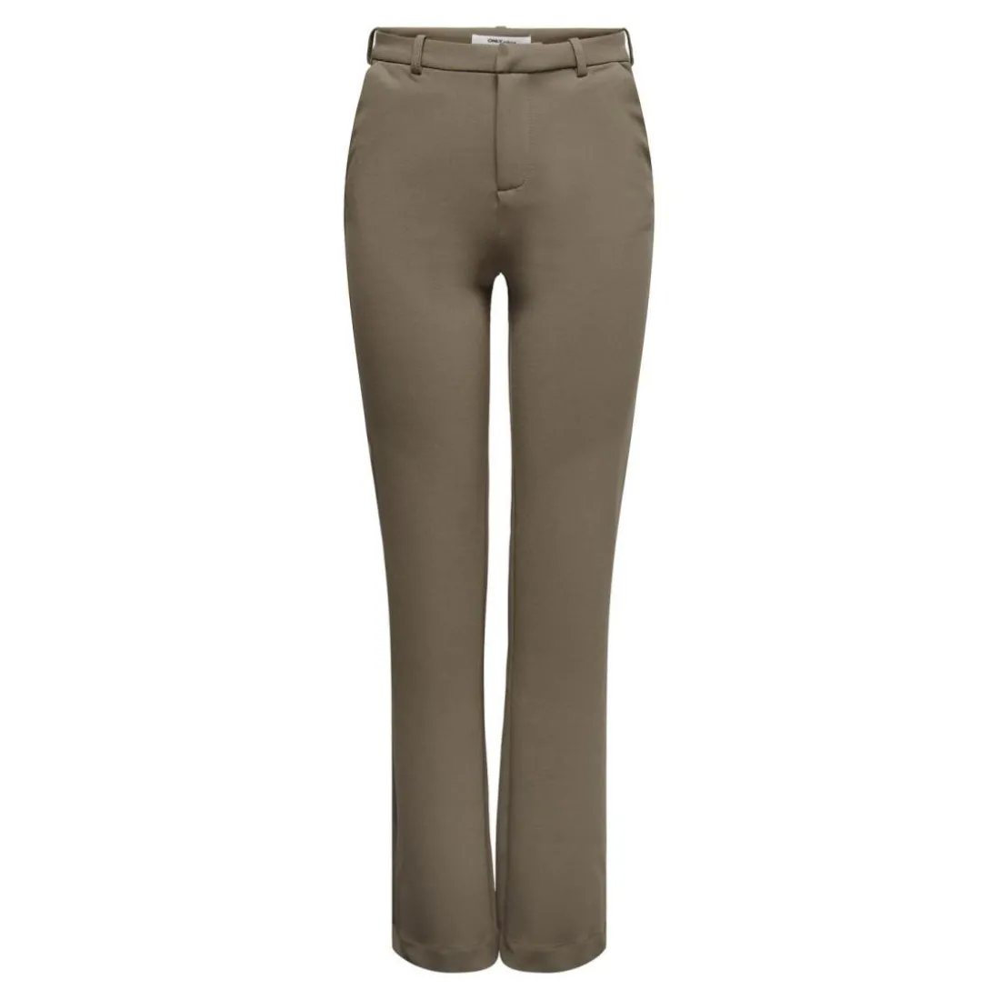 Pantalon fermeture par bouton. fermeture éclair taille moyenne marron clair Ines