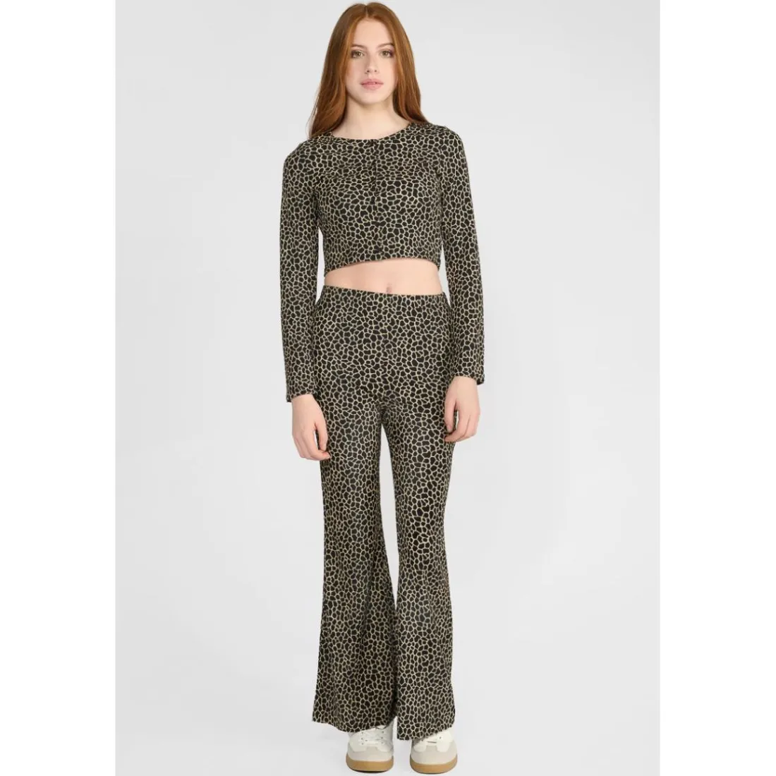 Pantalon fille, bootcut CRISEGI noir Louise en coton