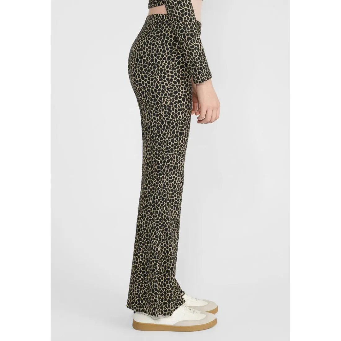 Pantalon fille, bootcut CRISEGI noir Louise en coton