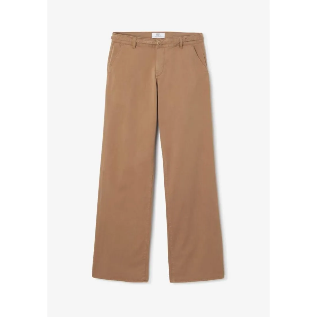 Pantalon flare TAHIS beige en coton Ava