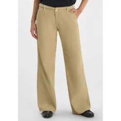 Pantalon flare TAHIS beige Gaia en coton