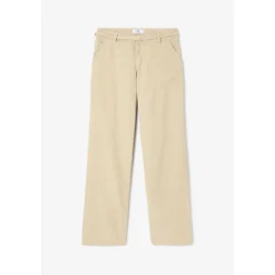 Pantalon flare TAHIS beige Gaia en coton