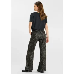 Pantalon flare TAHIS noir Lucie en coton