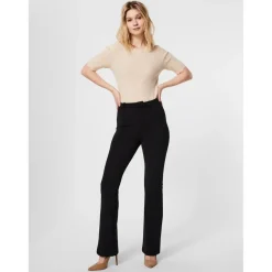 Pantalon Flared Fit Taille moyenne noir Eden