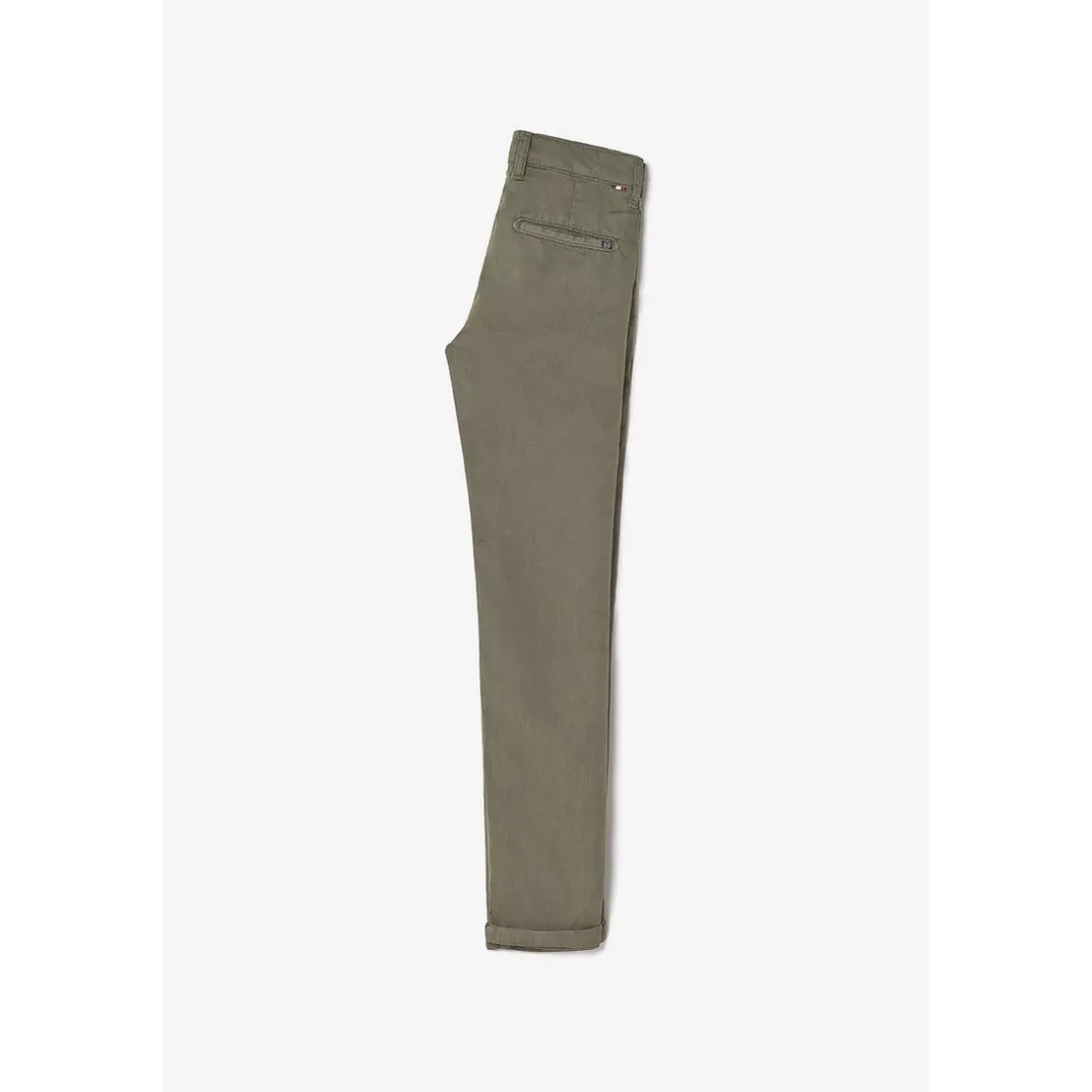 Pantalon garçon, chino Jogg Kurty aloe vert en coton