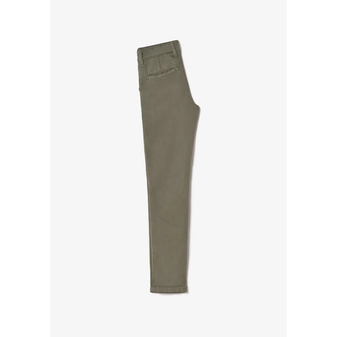 Pantalon garçon, chino Jogg Kurty aloe vert en coton