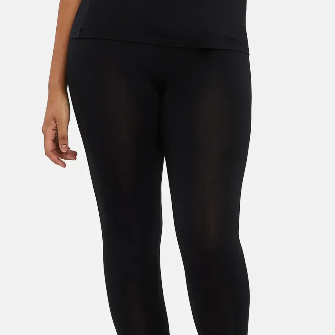 Pantalon legging thermique- Noir en viscose