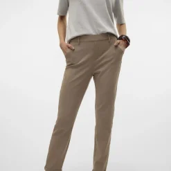 Pantalon loose fit en polyester Maya marron clair