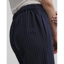 Pantalon loose fit taille élastique à l'intérieur bleu