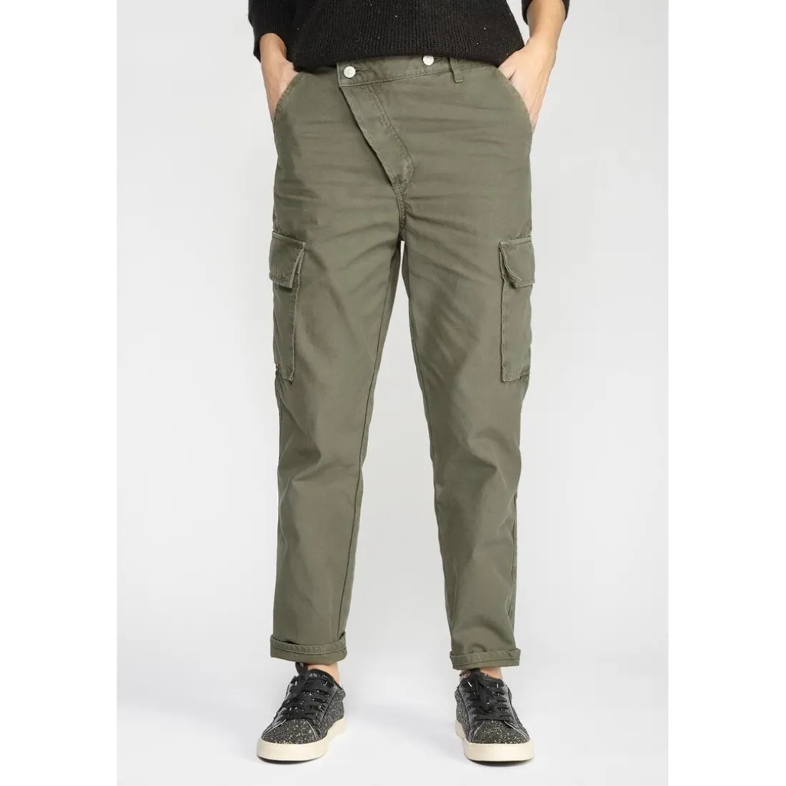 Pantalon loose, large COSYARMY vert en coton