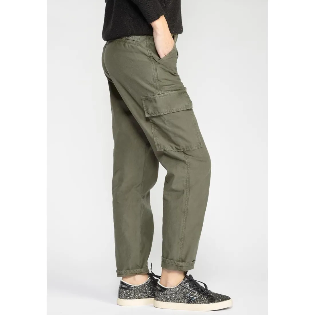 Pantalon loose, large COSYARMY vert en coton