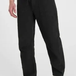 Pantalon loose, large HOBO noir Jesse en coton
