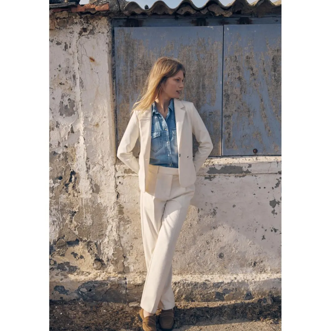 Pantalon loose, large IGOR blanc Meg