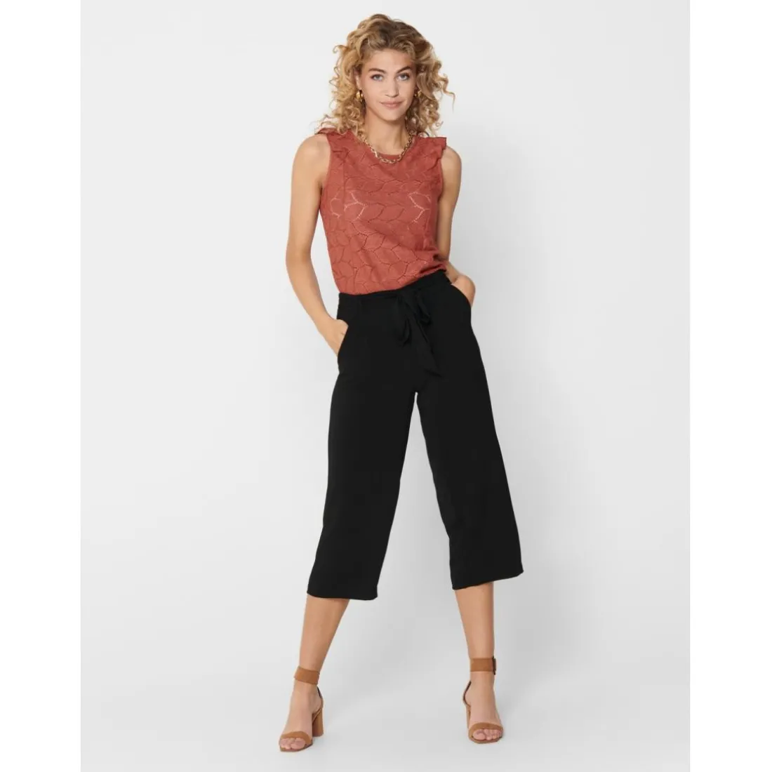 Pantalon palazzo noir Zadie