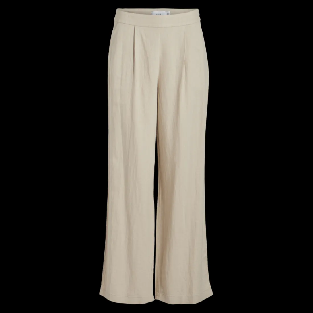 Pantalon regular fit gris clair en lin
