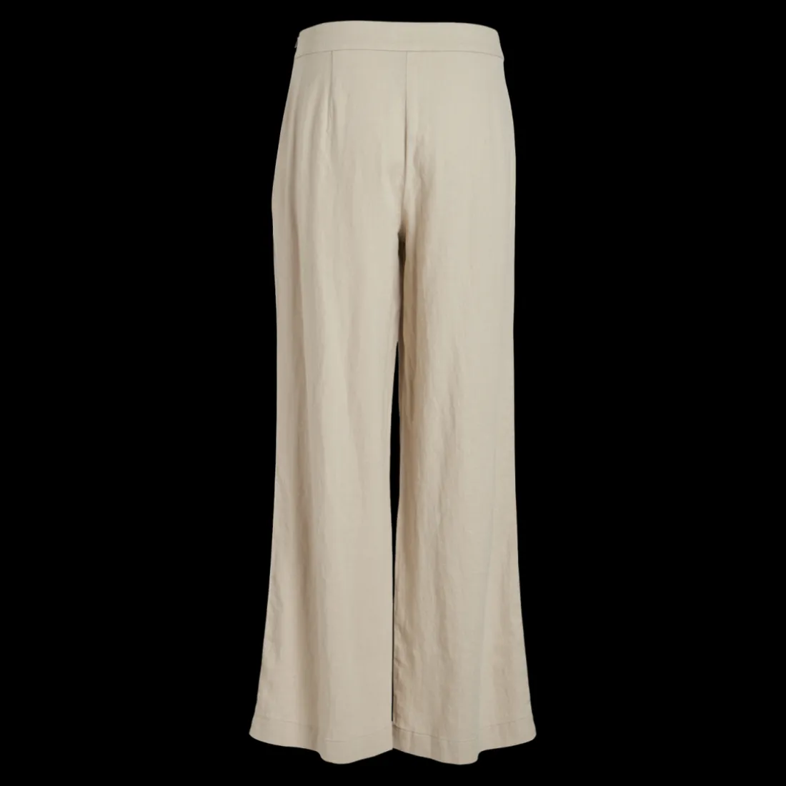 Pantalon regular fit gris clair en lin