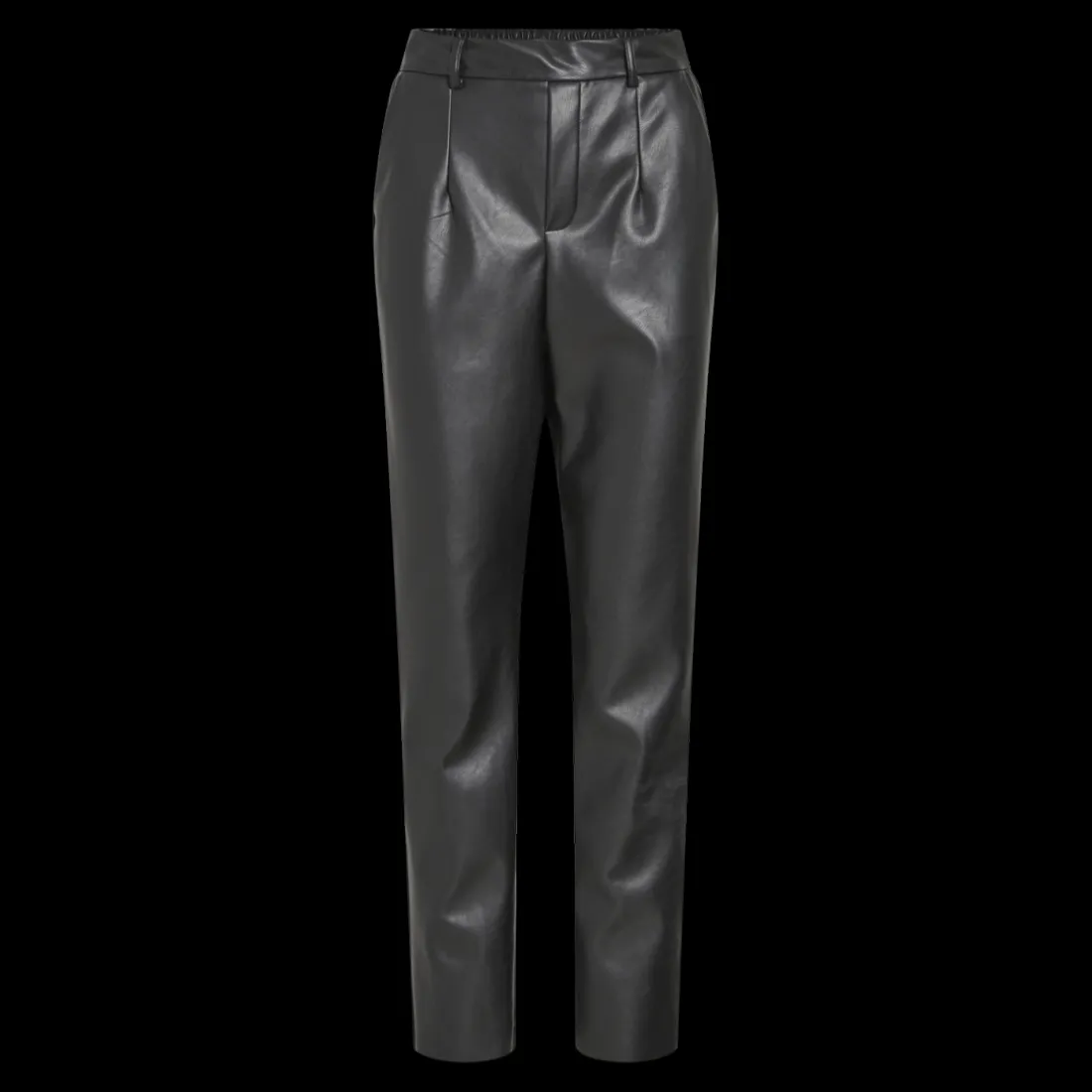Pantalon regular fit noir Gia