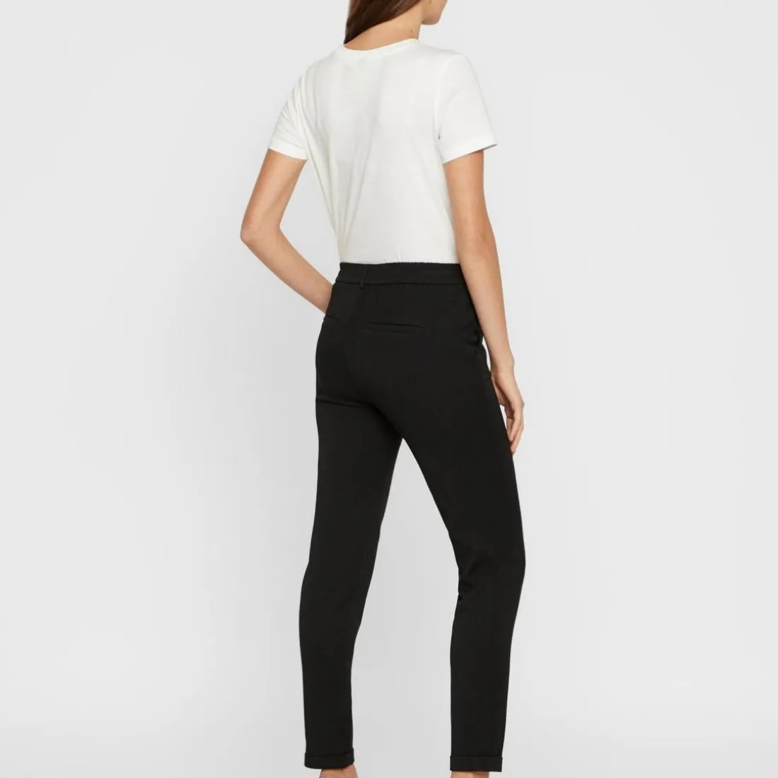 Pantalon Regular Fit Taille moyenne noir