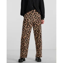 Pantalon regular fit taille élastiquée noir Cleo
