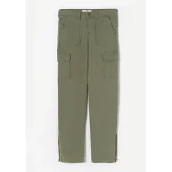 Pantalon slim BALARD vert en coton