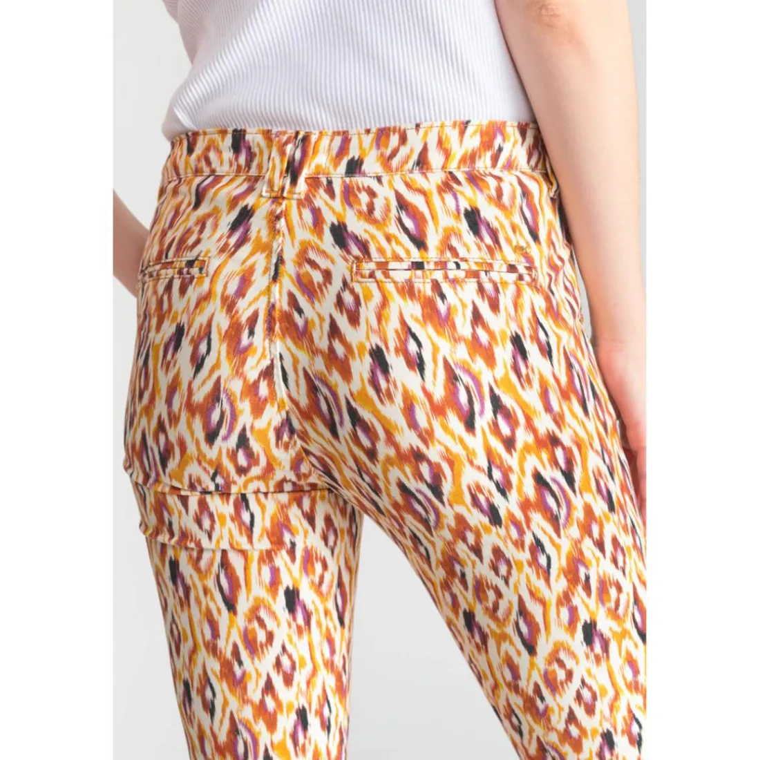Pantalon slim DYLI MAY fauve jaune en coton Nea