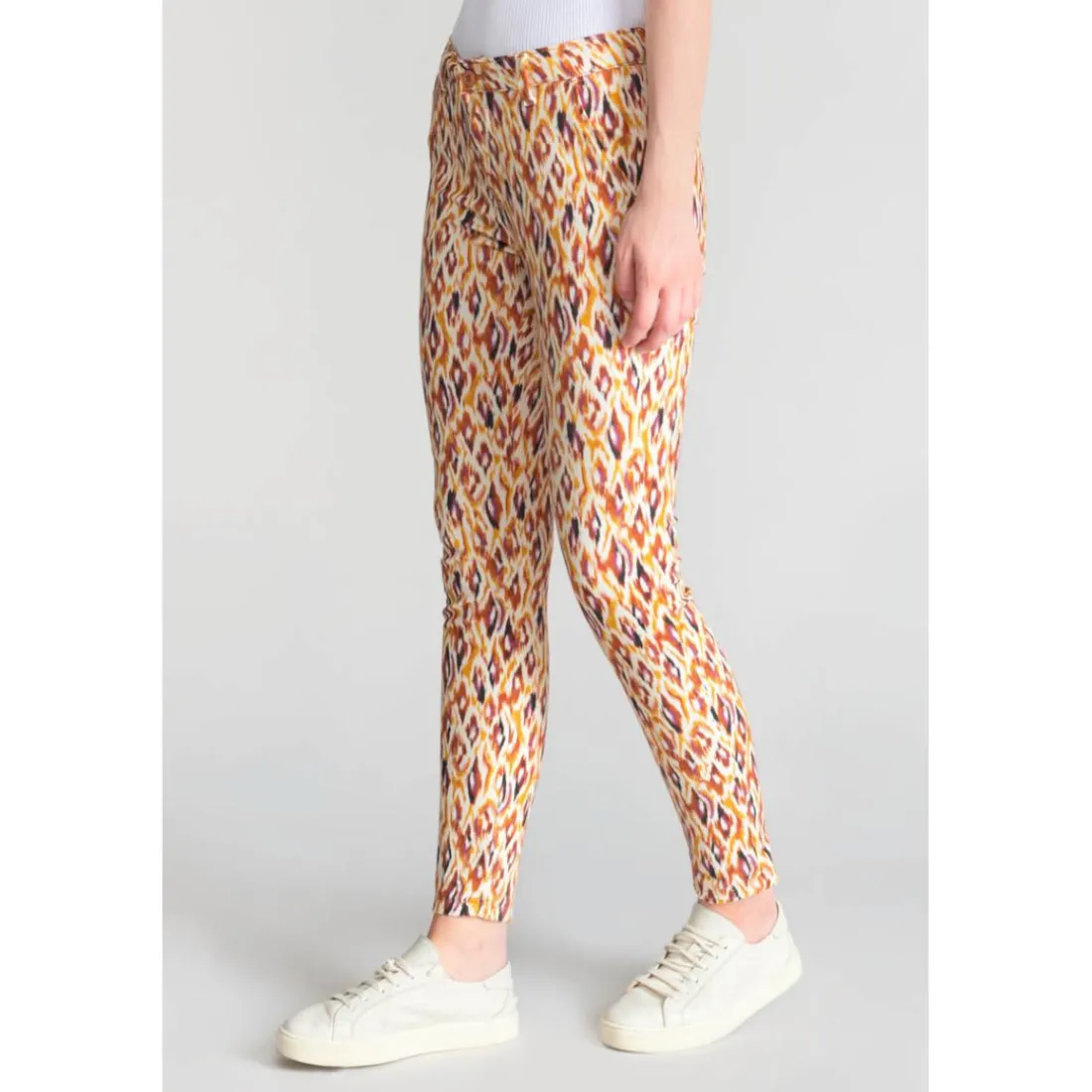 Pantalon slim DYLI MAY fauve jaune en coton Nea